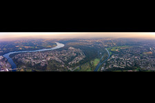Panorama am Baldeneyersee im Ortsteil Heisingen in Essen im Bundesland Nordrhein-Westfalen, Deutschland