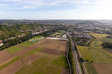 Festplatz, Freibad im Ortsteil Weststadt in Tübingen im Bundesland Baden-Württemberg, Deutschland