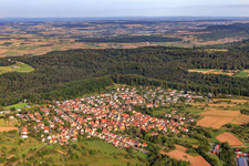 Ortsansicht aus Osten im Ortsteil Hagelloch in Tübingen im Bundesland Baden-Württemberg, Deutschland