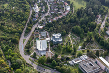 Terrassen- förmigen Parkanlage des Botanischen Garten, Tropicarium und Arboretum der Universität Tübingen in Tübingen im Bundesland Baden-Württemberg, Deutschland