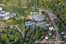 Luftbild von Tropicarium, Botanischer Garten der Universität Tübingen im Bundesland Baden-Württemberg, Deutschland