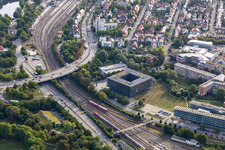 Banken- Verwaltungsgebäude des Finanzdienstleistungs- Unternehmens Kreissparkasse Tübingen - Direktion in Tübingen im Bundesland Baden-Württemberg, Deutschland