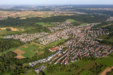 Luftaufnahme von Ortsteil Betzingen in Reutlingen im Bundesland Baden-Württemberg, Deutschland