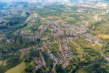 Ortsansicht der Straßen und Häuser der Wohngebiete in Lauf im Ortsteil Aspich im Bundesland Baden-Württemberg, Deutschland