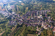 Luftaufnahme von Ortsteil Ebersweier in Durbach im Bundesland Baden-Württemberg, Deutschland