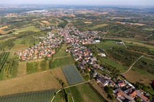 Luftbild von Ortsteil Nesselried in Appenweier im Bundesland Baden-Württemberg, Deutschland