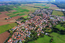 Luftbild von Dorfansicht aus Westen in Rohrbach im Bundesland Rheinland-Pfalz, Deutschland