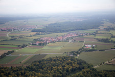 Erlenbach bei Kandel von Südwesten im Bundesland Rheinland-Pfalz, Deutschland