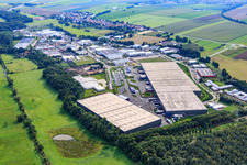 Luftbild von Industriegebiet Horst aus Nordwesten im Ortsteil Minderslachen in Kandel im Bundesland Rheinland-Pfalz, Deutschland
