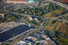 Luftaufnahme von Brühl, Gewerbegebiet Schütte-Lanz-Park im Bundesland Baden-Württemberg, Deutschland