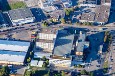 Brühl, Gewerbegebiet Schütte-Lanz-Park im Bundesland Baden-Württemberg, Deutschland von oben