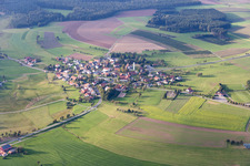 Dorfansicht im Ortsteil Scheidental in Mudau im Bundesland Baden-Württemberg, Deutschland