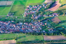Luftbild von Ortsteil Dertingen in Wertheim im Bundesland Baden-Württemberg, Deutschland