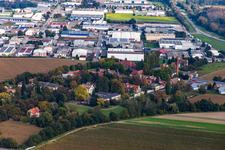 Luftaufnahme von Reichstett, Gewerbegebiet in Hœrdt im Bundesland Bas-Rhin, Frankreich