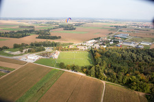 Luftaufnahme von Geudertheim im Bundesland Bas-Rhin, Frankreich