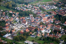 Ortsansicht der Straßen und Häuser der Wohngebiete in Gries in Grand Est im Bundesland Bas-Rhin, Frankreich