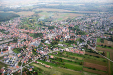 Schrägluftbild von Gries im Bundesland Bas-Rhin, Frankreich