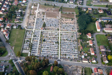 Bischwiller im Bundesland Bas-Rhin, Frankreich aus der Drohnenperspektive