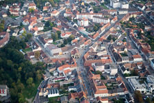 Schrägluftbild von Bischwiller im Bundesland Bas-Rhin, Frankreich