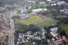 Drohnenbild von Bischwiller im Bundesland Bas-Rhin, Frankreich