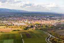 Ortsansicht der Straßen und Häuser der Wohngebiete in Landau in der Pfalz im Bundesland Rheinland-Pfalz, Deutschland