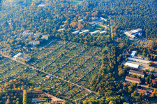 Parzellen des Kleingartenverein Hagsfelder Allee e.V im Ortsteil Oststadt in Karlsruhe im Bundesland Baden-Württemberg, Deutschland