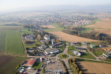 Hohwiller im Bundesland Bas-Rhin, Frankreich aus der Vogelperspektive