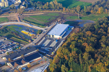 Luftbild von ALDI und EDEKA in der Lauterburger Straße in Kandel im Bundesland Rheinland-Pfalz, Deutschland