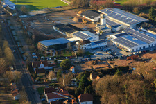 Quartier Lanzet von Süden mit   Hagebau Kompakt - Gillet Baustoffe GmbH in Herxheim bei Landau im Bundesland Rheinland-Pfalz, Deutschland