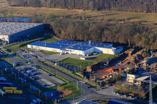Gewerbegebiet Horst, Alfa Aesar GmbH im Ortsteil Minderslachen in Kandel im Bundesland Rheinland-Pfalz, Deutschland aus der Luft