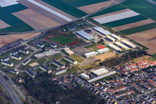 Luftbild von Aufnahmeeinrichtung für Asylbegehrende Speyer (AfA) In der ehemaligen Bundeswehrkaserne im Ortsteil Rinkenbergerhof im Bundesland Rheinland-Pfalz, Deutschland