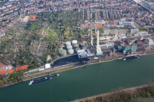 Luftbild von Ortsteil Neckarau in Mannheim im Bundesland Baden-Württemberg, Deutschland