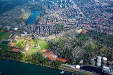 Sportanlagen VfL Kurpfalz im Ortsteil Neckarau in Mannheim im Bundesland Baden-Württemberg, Deutschland