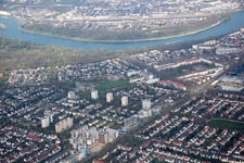 Lindenhof im Ortsteil Niederfeld in Mannheim im Bundesland Baden-Württemberg, Deutschland von oben