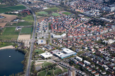 Luftbild von Ausbau der Ortsumgehung im Straßenverlauf Berliner Ring in Bensheim im Bundesland Hessen, Deutschland