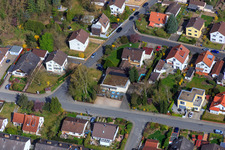 Luftbild von Schlesierstraße, Rheinstr im Ortsteil Sandwiese in Alsbach-Hähnlein im Bundesland Hessen, Deutschland