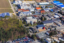 Luftaufnahme von Industriegebiet Sandwiesen mit Laetus in Alsbach-Hähnlein im Bundesland Hessen, Deutschland