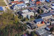 Industriegebiet Sandwiesen mit Laetus in Alsbach-Hähnlein im Bundesland Hessen, Deutschland aus der Luft