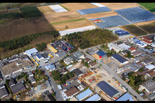 Luftbild von Industriegebiet Sandwiesen mit Hedderich Abschleppdienst & Fahrzeug Logistik in Alsbach-Hähnlein im Bundesland Hessen, Deutschland