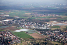 Ortsteil Jugenheim an der Bergstrasse in Seeheim-Jugenheim im Bundesland Hessen, Deutschland aus der Luft