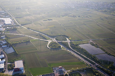 Landau Nord, Ausfahrt A65-B10 in Landau in der Pfalz im Bundesland Rheinland-Pfalz, Deutschland