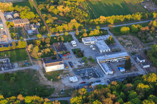 Schrägluftbild von Open Grid Europe GmbH im Ortsteil Allmendfeld in Gernsheim im Bundesland Hessen, Deutschland