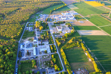 Open Grid Europe GmbH im Ortsteil Allmendfeld in Gernsheim im Bundesland Hessen, Deutschland von oben gesehen