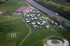Neewiller-près-Lauterbourg im Bundesland Bas-Rhin, Frankreich von oben gesehen