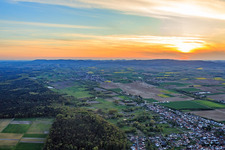 Viestrich am Bienwaldrand von Osten im Ortsteil Schaidt in Wörth am Rhein im Bundesland Rheinland-Pfalz, Deutschland