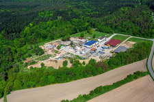Schrägluftbild von Palatinum Landschafts u. Gartendesign in Hagenbach im Bundesland Rheinland-Pfalz, Deutschland