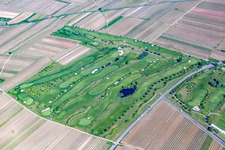 Drohnenbild von Dackenheim, Golfplatz im Bundesland Rheinland-Pfalz, Deutschland