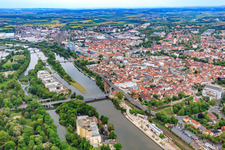 Maininsel mit Cramer-Mühle GmbH & Co. KG in Schweinfurt im Bundesland Bayern, Deutschland