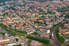Bahnverzweigung in Hameln im Bundesland Niedersachsen, Deutschland