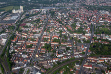 Luftbild von Verlauf der Straßenführung Kaiserstraße und Königstraße in Hameln im Bundesland Niedersachsen, Deutschland